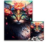 1000 Piece Puzzle Beauty Cat Jigsaw Puzzles Perfect for Teenagers, Family Bonding, Brain Teaser & DIY Home Decor Gift 50x75CM/19.68x29.52inch