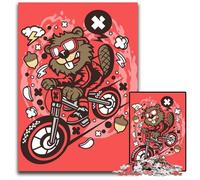 1000 Piece Puzzle Beaver Downhill Jigsaw Puzzles for Adults Family Fun Activity Brain Challenge for Teenager 1000 PCS(38x26cm)