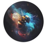 1000 Piece Puzzle Bee Nebula 1000 Pieces Round Puzzles for Adults Perfect for Christmas, Halloween, Easter, New Year 67.5x67.5cm