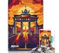1000 Piece Puzzle Berlin Sunset 1000 Piece Jigsaw Puzzles for Adults Gifts,learning Educational Toys Unique Home Decor And Gifts 26x38cm