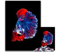 1000 Piece Puzzle Betta Fish Siamese Koi VI Impossible Jigsaw Puzzles for Adults Perfect for Family Fun Party Games Birthday Party Favors 1000 PCS(75x50cm)