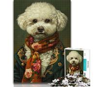 1000 Piece Puzzle Bichon Frise Dog 1000 Piece Jigsaw Puzzles for Teenagers Gifts,Birthday Present, Gifts, Wall Art for And Age 14 Years Up 26x38cm