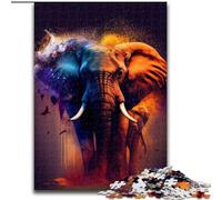 1000 Piece Puzzle Big Bold Elephant JigsawPuzzle 1000 Pieces for Adults Challenging Brain Teaser for Teenagers & Families (Size 50x75cm)