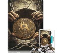 1000 Piece Puzzle Bitcoin Logo Puzzles for Teenagers 1000 Pieces,Toys Educational Games Stress Relieving Wishlist with Santa Claus 50x75cm