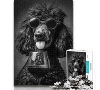 1000 Piece Puzzle Black Poodle 1000 Piece Jigsaw Puzzles for Teenagers,learning Educational Toys Unique Home Decor And Gifts 26x38cm