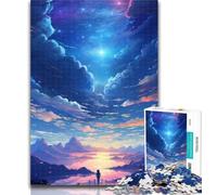 1000 Piece Puzzle Black Sky with Rainbow Clouds 1000 Piece Jigsaw Puzzles for Teenagers Gifts,Birthday Present, Gifts, Wall Art for And Age 14 Years Up 50x75cm
