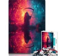 1000 Piece Puzzle Blood Moon Reaper Jigsaw Puzzles for Adults 1000 Pieces,Relax Games Is Ideal As A Gift for The Whole Family 50x75cm