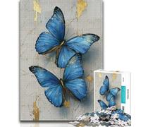 1000 Piece Puzzle Blue Butterfly Jigsaw Puzzles for Adults 1000 Pieces,Relax Games Is Ideal As A Gift for The Whole Family (50x75cm)