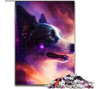 1000 Piece Puzzle Border Collie Nebula Puzzles for 1000 Piece Christmas Halloween Mother's Day New Year Easter Gift (Szie 50x75 cm)