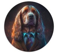 1000 Piece Puzzle Boss Dog Cardboard Jigsaw Puzzles for Adults Erfect for Home Decor, Birthdays, Holidays, And Gifts 67.5x67.5cm