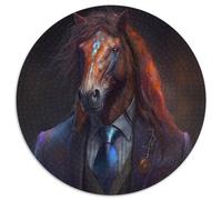 1000 Piece Puzzle Boss Horse Cardboard Jigsaw Puzzles for Adults Erfect for Home Decor, Birthdays, Holidays, And Gifts 67.5x67.5cm