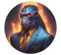 1000 Piece Puzzle Boss Monkey 1000 Pieces Round Puzzles for Adults for Home Decor, Brain Training 67.5x67.5cm