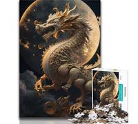 1000 Piece Puzzle Brave Dragon Adult Jigsaw Puzzles 1000 Pieces,Challenging Difficult with Fully Interlocking Randomly Shaped Pieces (26x38cm)