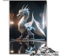 1000 Piece Puzzle Brave Dragon cardboard Jigsaw Puzzles size 26x38cm Challenging Brain Teaser for Teenagers, Family Game Night Fun