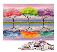 1000 Piece Puzzle Bright Trees Jigsaw Puzzles For Paperboard Puzzles Best Gift for Adults Birthday Gifts 38x26cm/1000pcs