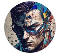 1000 Piece Puzzle Broken Hero Round Jigsaws 1000 Pieces for Adults Intricate Design for Teenagers, DIY Decor, And Brain-Boosting Fun (67.5x67.5cm)