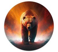 1000 Piece Puzzle Brown Bear Cardboard Jigsaw Puzzles for Adults Erfect for Home Decor, Birthdays, Holidays, And Gifts 67.5x67.5cm