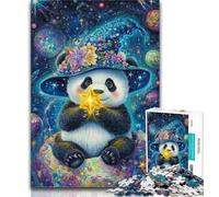 1000 Piece Puzzle Cartoon Panda Wizard 1000 Pieces Jigsaw Puzzles for Adults And Teens,Challenging Game Toys for Is Ideal As A Gift for The Whole Family 26x38cm