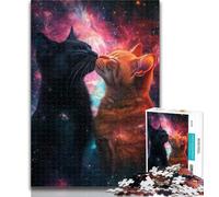 1000 Piece Puzzle Cat Couple Jigsaw Puzzle 1000 Pieces for Adults,Fun Activity for Home, Rainy Days Toys, Birthday Gifts 26x38cm