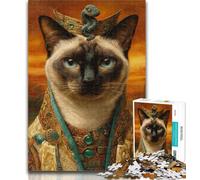 1000 Piece Puzzle Cat from An Aristocratic Family 1000 Piece Jigsaw Puzzles for Adults & Teens,Challenging Game for The Whole for Women, Gifts for Men 50x75cm