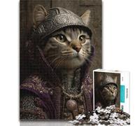 1000 Piece Puzzle Cat from An Aristocratic Family Jigsaw Puzzle 1000 Pieces for Teenagers,with Matching Poster And Trivia Sheet for Age 14 50x75cm
