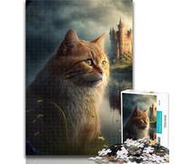 1000 Piece Puzzle Cats on Alien Planet 1000 Piece Jigsaw Puzzles for Teenagers,learning Educational Toys Unique Home Decor And Gifts 50x75cm