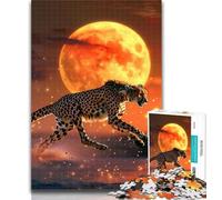 1000 Piece Puzzle Cheetah Sunset Puzzles for Adults Teens 1000 Pieces,Educational Game for Birthday, Chrismas for Ages 14+ 50x75cm