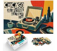 1000 Piece Puzzle, Chicago Jazz Festival, 1000pcs (52x38cm) | For a calm Advent activity: Adult jigsaw puzzle with 1000 pieces gives puzzle fans a longer challenge for winter downtime.