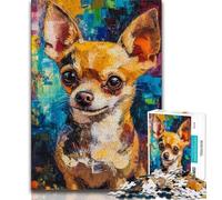 1000 Piece Puzzle Chihuahua Jigsaw Puzzles for Adults 1000 Pieces,Train Your Brain And Hands Birthday Present, Gifts (38x26cm)