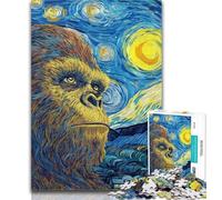1000 Piece Puzzle Chimpanzee Under The Night Sky 1000 Pieces Jigsaw Puzzles for Adults And Teens,Challenging Game And Family Play Secret Santa Gifts 50x75cm