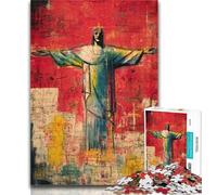 1000 Piece Puzzle Christian Statues Jigsaw Puzzle 1000 Pieces for Teenagers,with Matching Poster And Trivia Sheet for Age 14 50x75cm