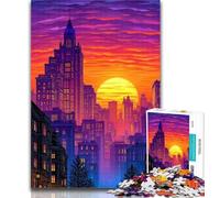 1000 Piece Puzzle City Street Scene 1000 Piece Jigsaw Puzzles for Teenagers Gifts,Birthday Present, Gifts, Wall Art for And Age 14 Years Up 26x38cm