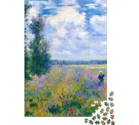 1000 Piece Puzzle, Claude Monet Poppy Fields, 70x50cm/1000pcs