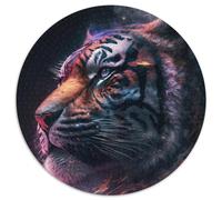 1000 Piece Puzzle Cloud Tiger 1000Pc Adults Round Jigsaw Puzzle Brain Teaser Game for Teenagers, Perfect 67.5x67.5cm