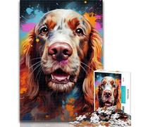 1000 Piece Puzzle Cocker Spaniel Adult Puzzles 1000 Pieces,for Age 14+ Impossible Game Best Gift for Adults And Teenagers 75x50cm