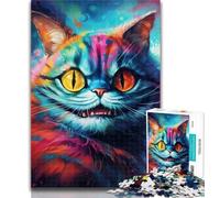 1000 Piece Puzzle Color Cat Jigsaw Puzzles for Adults 1000 Pieces,Train Your Brain And Hands Birthday Present, Gifts 75x50cm