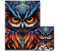 1000 Piece Puzzle Color Owl cardboard Jigsaw Puzzles for Adults Challenging DIY Brain Teaser, Perfect Family Game Or Decorative Gift 26X38CM/10.23x14.96inch