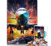 1000 Piece Puzzle Colorful Airplane Adult Puzzles 1000 Pieces,for Age 14+ Impossible Game Best Gift for Adults And Teenagers 26x38cm