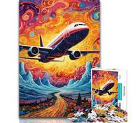 1000 Piece Puzzle Colorful Art Airplane Jigsaws Puzzles 1000 Pieces for Adults Gifts,Decompressing Intellectual Educational Toy Great Gifts And Toys 26x38cm