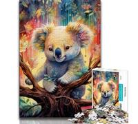 1000 Piece Puzzle Colorful Art Koala 1000 Piece Jigsaw Puzzle for Adults And Teenagers,for Educational Game Challenge Toy Artists Collection, Fine Art (50x75cm)