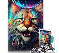 1000 Piece Puzzle Colorful Art Lynx 1000 Piece Jigsaw Puzzles for Teenagers,Educational Toys & Games for Adults And Teenagers 26x38cm