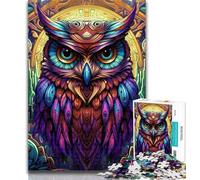 1000 Piece Puzzle Colorful Art Owl 1000 Piece Jigsaw Puzzles for Teenagers Gifts,gifts for Friends And Family for for Age 14 26x38cm