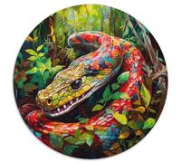 1000 Piece Puzzle Colorful Art Snake Impossible Jigsaw Puzzles for Adults Educational Activity for Cognitive Skills Cognitive Skill Improvement (67.5x67.5cm)