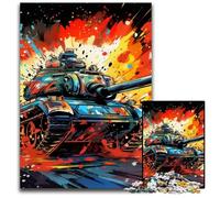 1000 Piece Puzzle Colorful Art Tank Wooden Jigsaw Puzzles for Adults Challenging DIY Brain Teaser, Perfect Family Game Or Decorative Gift 50x75CM/19.68x29.52inch