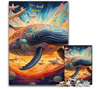 1000 Piece Puzzle Colorful Blue Whale Challenging Puzzles Brain Challenge Game for Teenagers & Family Interaction 50x75CM/19.68x29.52inch
