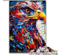 1000 Piece Puzzle Colorful Eagle 1000Pc Adults Jigsaw Puzzle Challenging Brain Teaser for Teenagers & Families (Size 26x38cm)