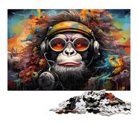 1000 Piece Puzzle Colorful Monkey cardboard Jigsaw Puzzles for Adults Challenging DIY Brain Teaser, Perfect Family Game Or Decorative Gift 26X38CM/10.23x14.96inch