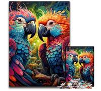 1000 Piece Puzzle Colorful Parrot cardboard Jigsaw Puzzles for Adults Challenging DIY Brain Teaser, Perfect Family Game Or Decorative Gift 26X38CM/10.23x14.96inch