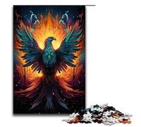 1000 Piece Puzzle Colorful Psychedelic Galaxy Phoenix Jigsaw for Adults Wooden Jigsaw Challenging Game 1000 PCS(75x50cm)