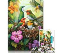 1000 Piece Puzzle Colorful Sparrow Jigsaws Puzzles 1000 Pieces for Adults Gifts,Stress Reliever Difficult Challenge Enhance Love between Couples 50x75cm